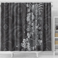 Pauli Hawai'i Hibiscus Shower Curtain Polynesian Tribal Tattoo Pattern Floral Elements LT9 - Polynesian Pride