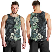 Pauliuli Hawai'i Hibiscus Men Tank Top Polynesian Tribal Tattoo Pattern Floral Elements LT9 - Polynesian Pride