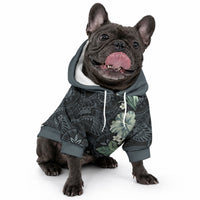 Pauliuli Hawai'i Hibiscus Pet Hoodie Polynesian Tribal Tattoo Pattern Floral Elements LT9 - Polynesian Pride