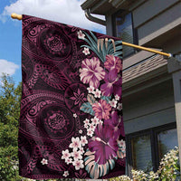 Poni Mama Hawai'i Hibiscus Garden Flag Polynesian Tribal Tattoo Pattern Floral Elements LT9 - Polynesian Pride