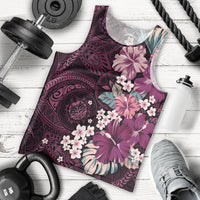 Poni Mama Hawai'i Hibiscus Men Tank Top Polynesian Tribal Tattoo Pattern Floral Elements LT9 - Polynesian Pride