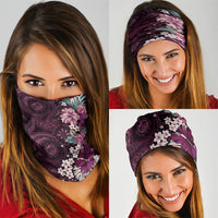 Poni Mama Hawai'i Hibiscus Neck Gaiter Polynesian Tribal Tattoo Pattern Floral Elements LT9 - Polynesian Pride