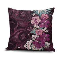 Poni Mama Hawai'i Hibiscus Pillow Cover Polynesian Tribal Tattoo Pattern Floral Elements LT9 Pink - Polynesian Pride