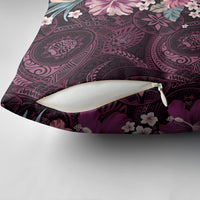 Poni Mama Hawai'i Hibiscus Pillow Cover Polynesian Tribal Tattoo Pattern Floral Elements LT9 - Polynesian Pride