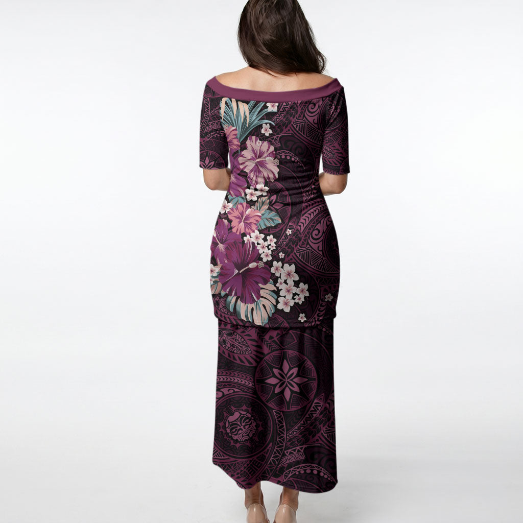 Poni Mama Hawai'i Hibiscus Puletasi Polynesian Tribal Tattoo Pattern Floral Elements LT9 - Polynesian Pride