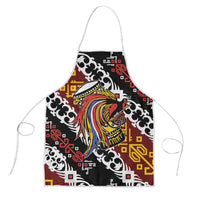 Papua New Guinea Bird Drum Apron Papuan Batik Motif LT9 Black - Polynesian Pride