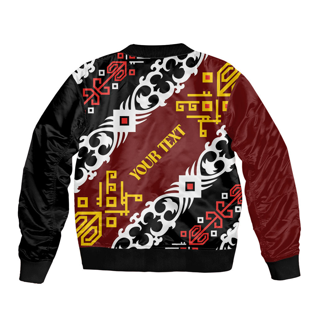 Personalised Papua New Guinea Bird Drum Bomber Jacket Papuan Batik Motif LT9 - Polynesian Pride