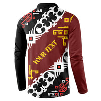 Personalised Papua New Guinea Bird Drum Button Sweatshirt Papuan Batik Motif LT9 - Polynesian Pride