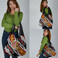 Papua New Guinea Bird Drum Grocery Bag Papuan Batik Motif LT9 - Polynesian Pride