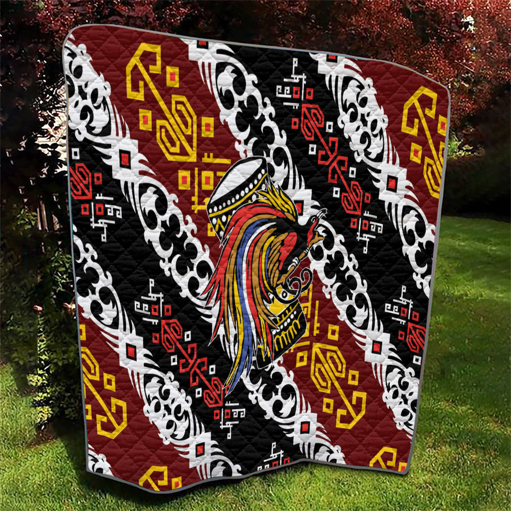 Papua New Guinea Bird Drum Quilt Papuan Batik Motif LT9 - Polynesian Pride
