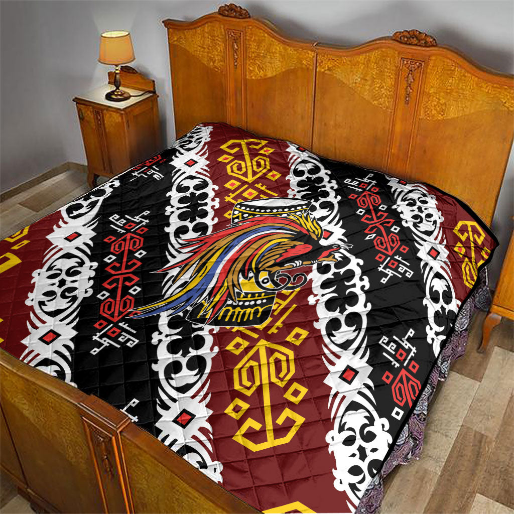 Papua New Guinea Bird Drum Quilt Papuan Batik Motif LT9 - Polynesian Pride