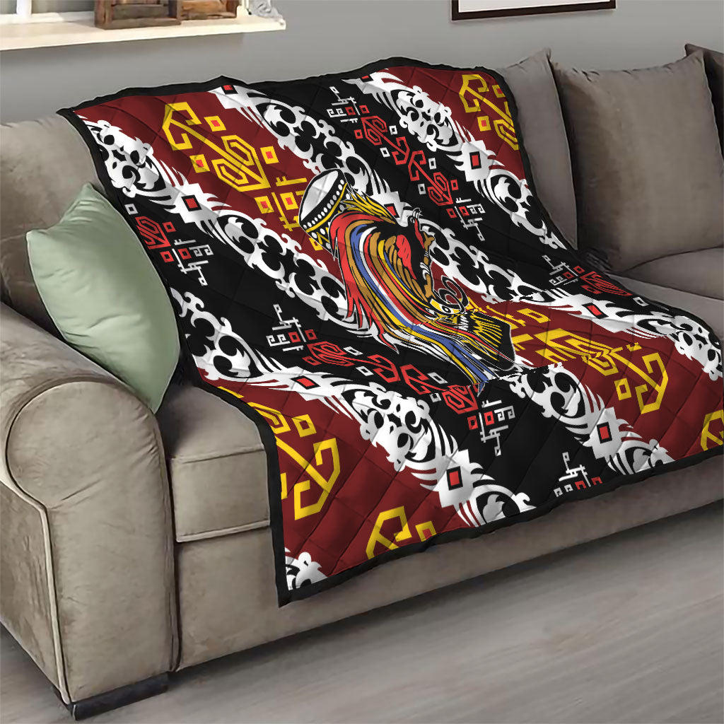Papua New Guinea Bird Drum Quilt Papuan Batik Motif LT9 - Polynesian Pride