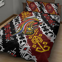 Papua New Guinea Bird Drum Quilt Bed Set Papuan Batik Motif LT9 - Polynesian Pride
