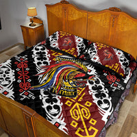 Papua New Guinea Bird Drum Quilt Bed Set Papuan Batik Motif LT9 - Polynesian Pride