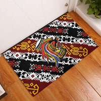 Papua New Guinea Bird Drum Rubber Doormat Papuan Batik Motif LT9 - Polynesian Pride