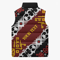 Personalised Papua New Guinea Bird Drum Sleeveless Puffer Jacket Papuan Batik Motif LT9 - Polynesian Pride