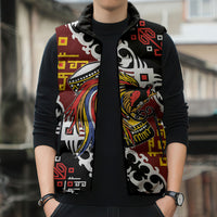 Personalised Papua New Guinea Bird Drum Sleeveless Puffer Jacket Papuan Batik Motif LT9 - Polynesian Pride