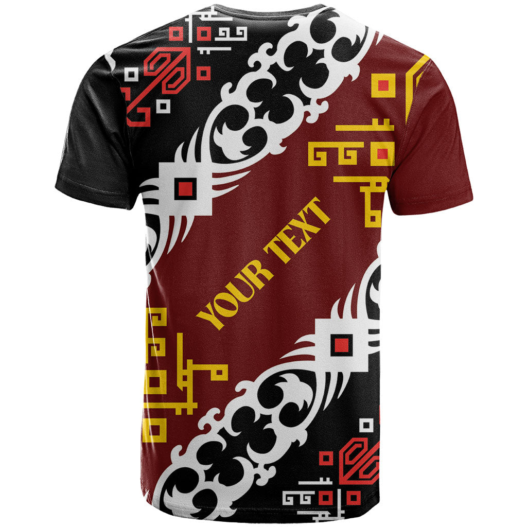 Personalised Papua New Guinea Bird Drum T Shirt Papuan Batik Motif LT9 - Polynesian Pride