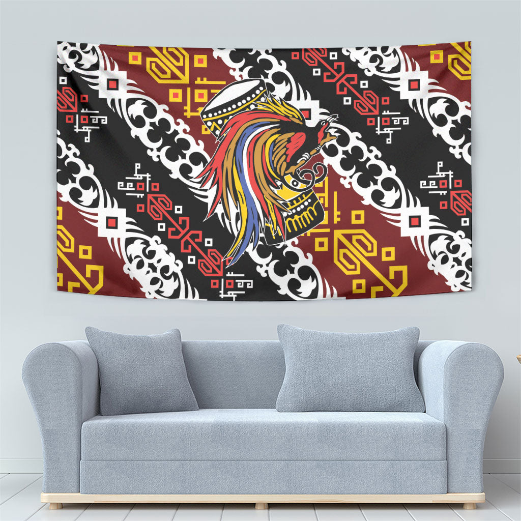 Papua New Guinea Bird Drum Tapestry Papuan Batik Motif LT9 - Polynesian Pride