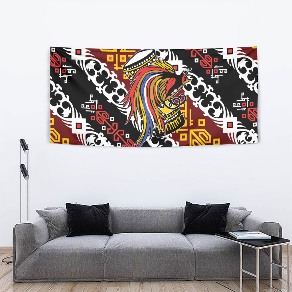 Papua New Guinea Bird Drum Tapestry Papuan Batik Motif LT9 - Polynesian Pride