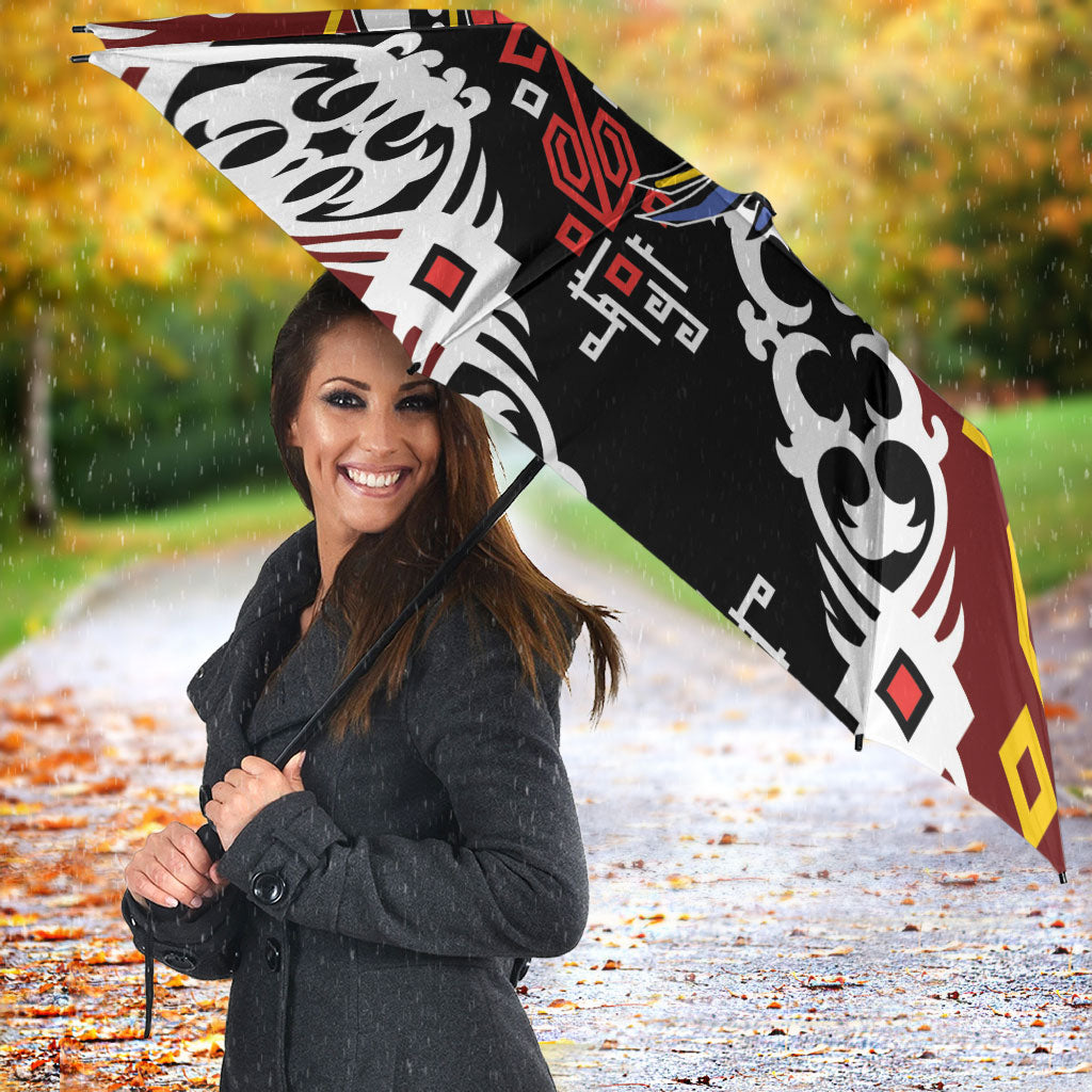 Papua New Guinea Bird Drum Umbrella Papuan Batik Motif LT9 - Polynesian Pride