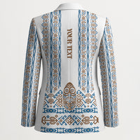 Personalised Papua New Guinea Bird Ethnic Blazer Papuan Batik Inspired Pattern LT9 - Polynesian Pride