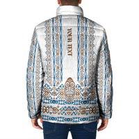 Personalised Papua New Guinea Bird Ethnic Padded Jacket Papuan Batik Inspired Pattern LT9 - Polynesian Pride