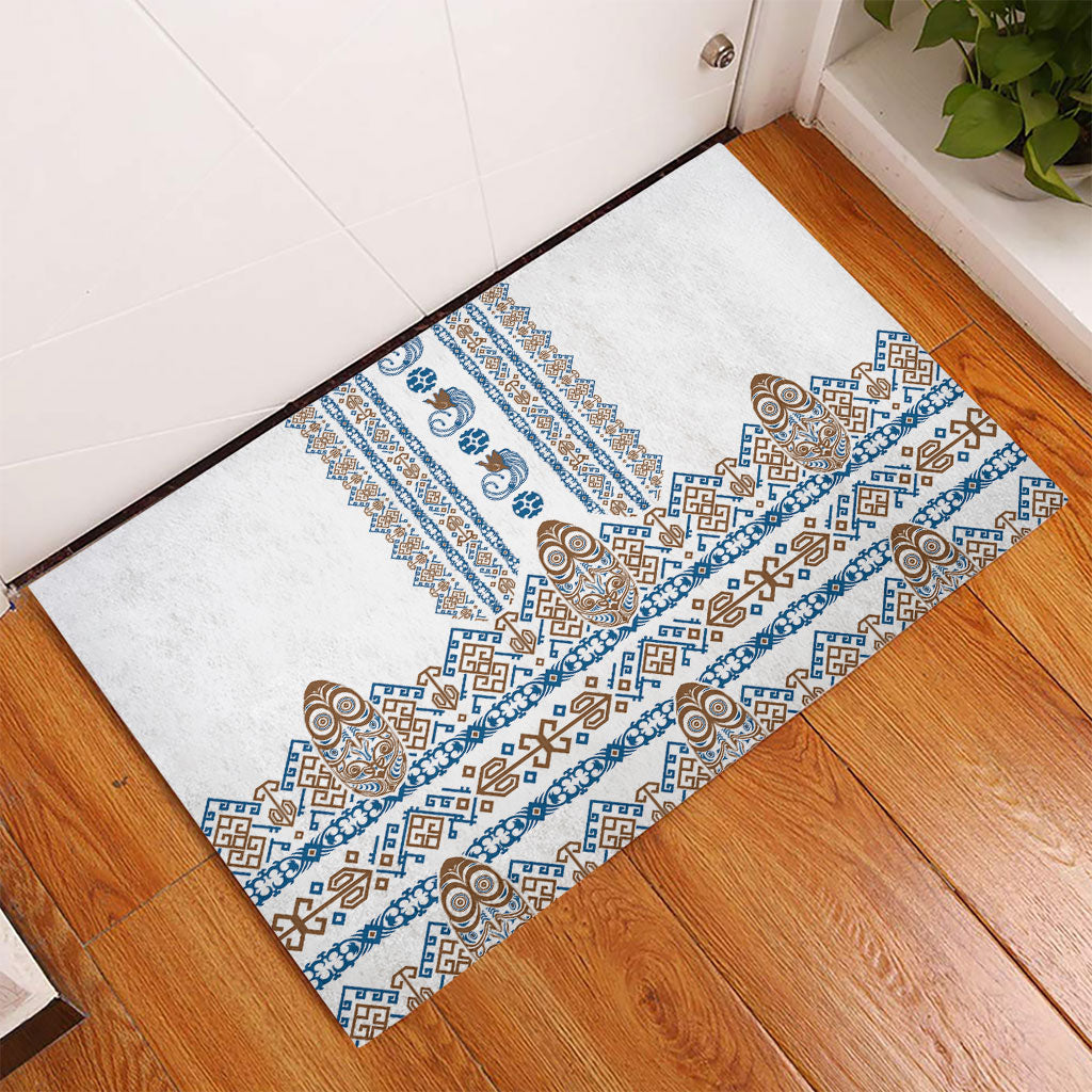 Papua New Guinea Bird Ethnic Rubber Doormat Papuan Batik Inspired Pattern LT9 - Polynesian Pride