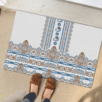 Papua New Guinea Bird Ethnic Rubber Doormat Papuan Batik Inspired Pattern LT9 - Polynesian Pride