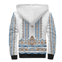 Personalised Papua New Guinea Bird Ethnic Sherpa Hoodie Papuan Batik Inspired Pattern LT9 - Polynesian Pride