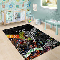 Personalised New Zealand and Australia Area Rug Maori Mix Aboriginal Art Style LT9 - Polynesian Pride