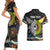 New Zealand and Australia Couples Matching Short Sleeve Bodycon Dress and Hawaiian Shirt Maori Mix Aboriginal Art Style