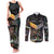 New Zealand and Australia Couples Matching Tank Maxi Dress and Long Sleeve Button Shirt Maori Mix Aboriginal Art Style