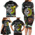 New Zealand and Australia Family Matching Long Sleeve Bodycon Dress and Hawaiian Shirt Maori Mix Aboriginal Art Style