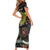 New Zealand and Australia Family Matching Short Sleeve Bodycon Dress and Hawaiian Shirt Maori Mix Aboriginal Art Style