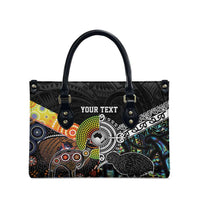 Australia New Zealand Personalised Leather Bag Maori Aboriginal Art Style LT9 - Polynesian Pride