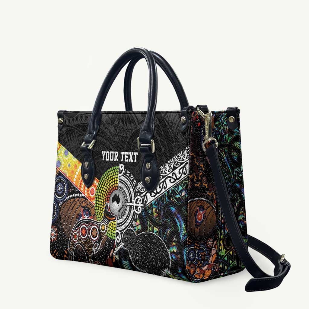 Australia New Zealand Personalised Leather Bag Maori Aboriginal Art Style LT9 - Polynesian Pride