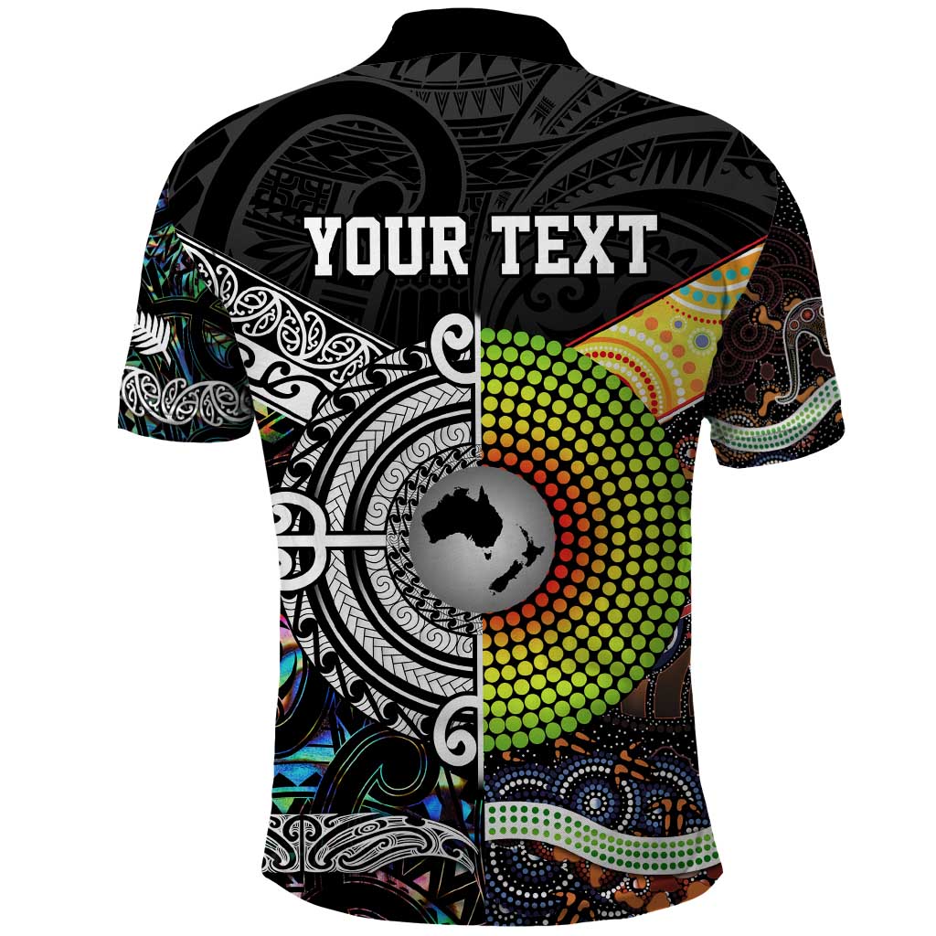 Personalised New Zealand and Australia Polo Shirt Maori Mix Aboriginal Art Style LT9 - Polynesian Pride