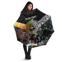 Australia New Zealand Personalised Umbrella Maori Aboriginal Art Style LT9 - Polynesian Pride