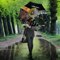 Australia New Zealand Personalised Umbrella Maori Aboriginal Art Style LT9 - Polynesian Pride