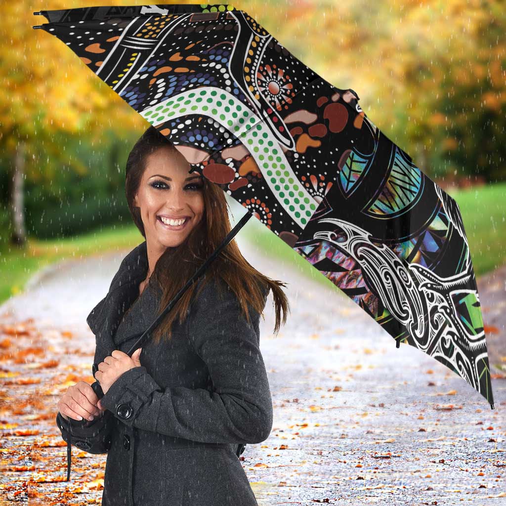 Australia New Zealand Personalised Umbrella Maori Aboriginal Art Style LT9 - Polynesian Pride
