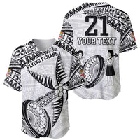 Custom Fiji Rugby Pacific Baseball Jersey Polynesian Palm Tattoo LT9 - Polynesian Pride