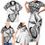 Custom Fiji Rugby Pacific Family Matching Short Sleeve Bodycon Dress and Hawaiian Shirt Polynesian Palm Tattoo