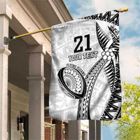 Custom Fiji Rugby Pacific Garden Flag Polynesian Palm Tattoo LT9 House Flag White - Polynesian Pride