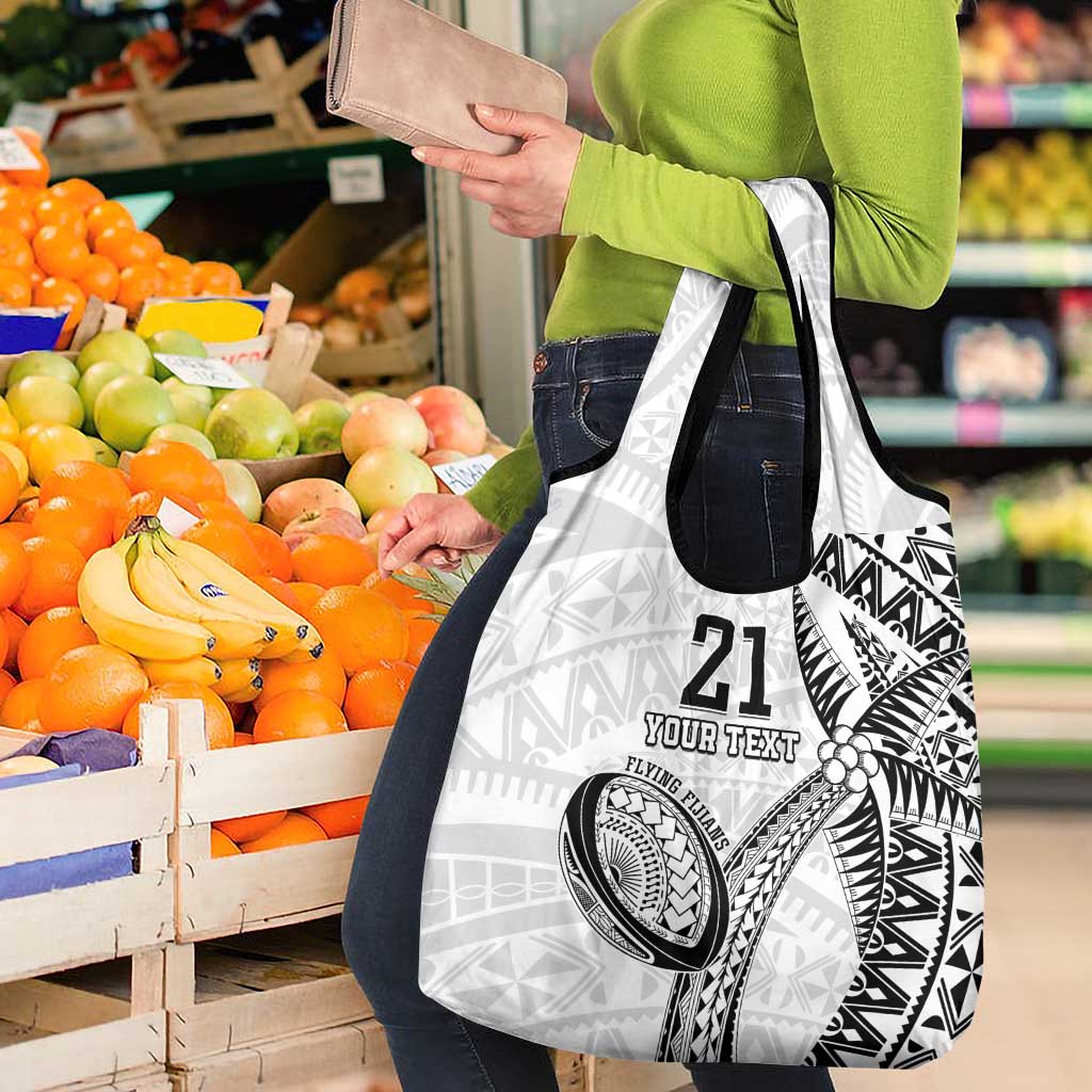 Custom Fiji Rugby Pacific Grocery Bag Polynesian Palm Tattoo LT9 - Polynesian Pride