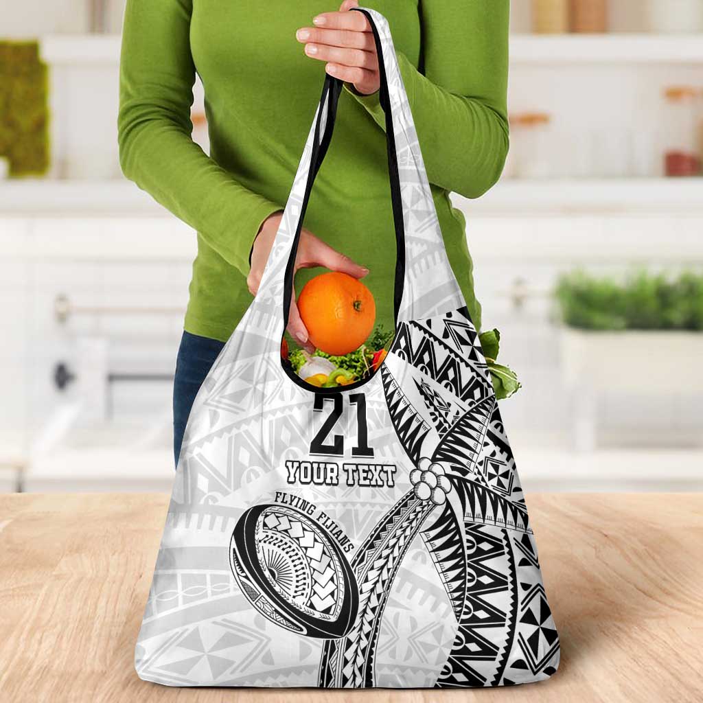 Custom Fiji Rugby Pacific Grocery Bag Polynesian Palm Tattoo LT9 - Polynesian Pride