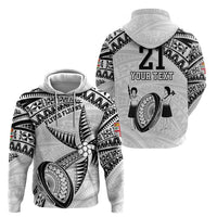 Custom Fiji Rugby Pacific Hoodie Polynesian Palm Tattoo LT9 - Polynesian Pride