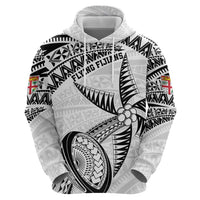 Custom Fiji Rugby Pacific Hoodie Polynesian Palm Tattoo LT9 - Polynesian Pride