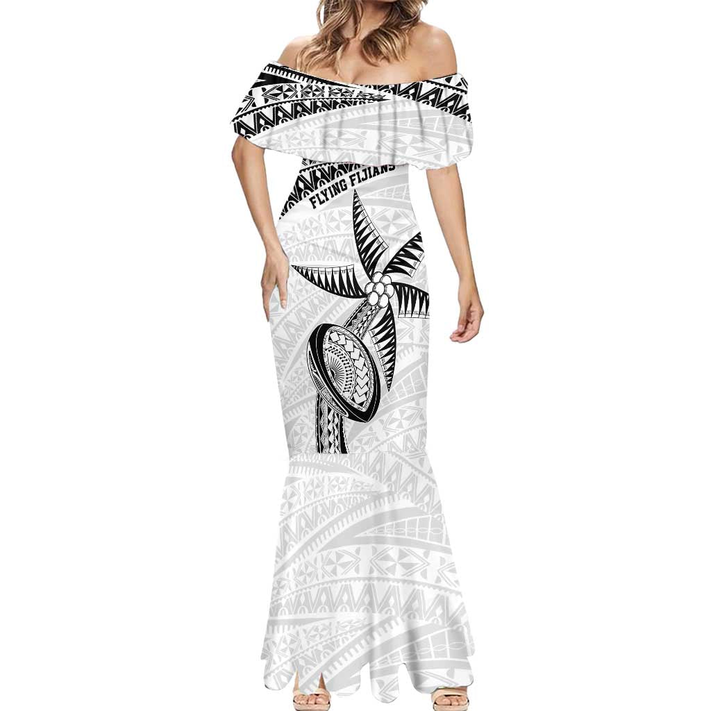 Custom Fiji Rugby Pacific Mermaid Dress Polynesian Palm Tattoo LT9 - Polynesian Pride