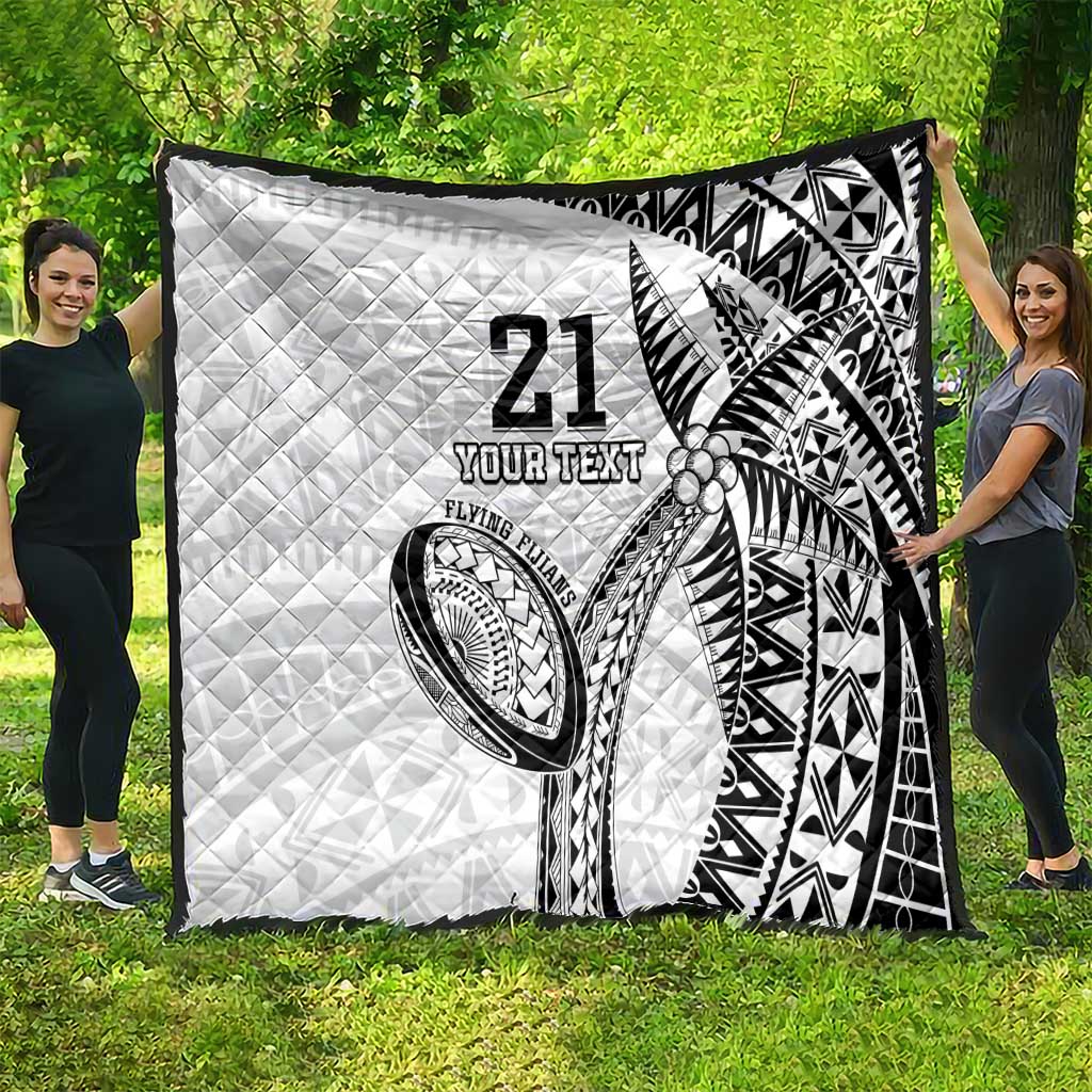 Custom Fiji Rugby Pacific Quilt Polynesian Palm Tattoo LT9 - Polynesian Pride